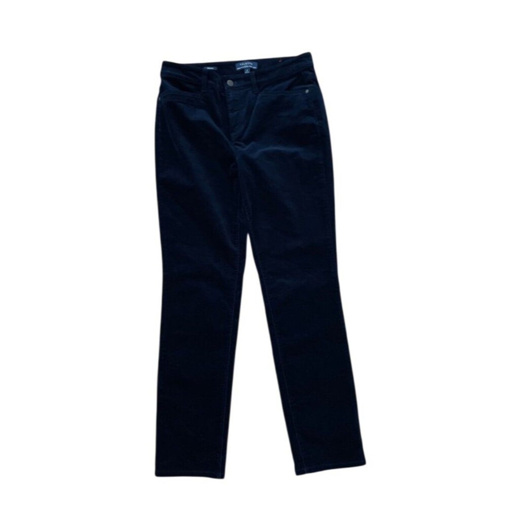Talbots Simply Flattering Straight Leg Corduroy Pants Navy Blue Women's Size 8